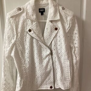 White eyelet jacket - M